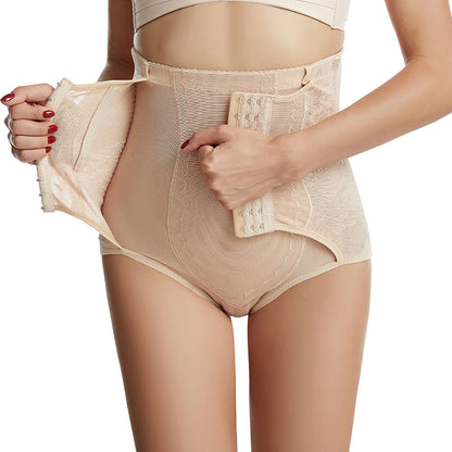 High Waist Body Shaping Waist Closing Pants Waist Closing Body Lifting Hip Pants Reinforced Breasted Body Binding Underpants