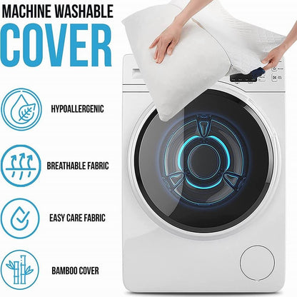 Shredded Memory Foam Bamboo Cooling Pillow - Perfect for Back & Side Sleepers