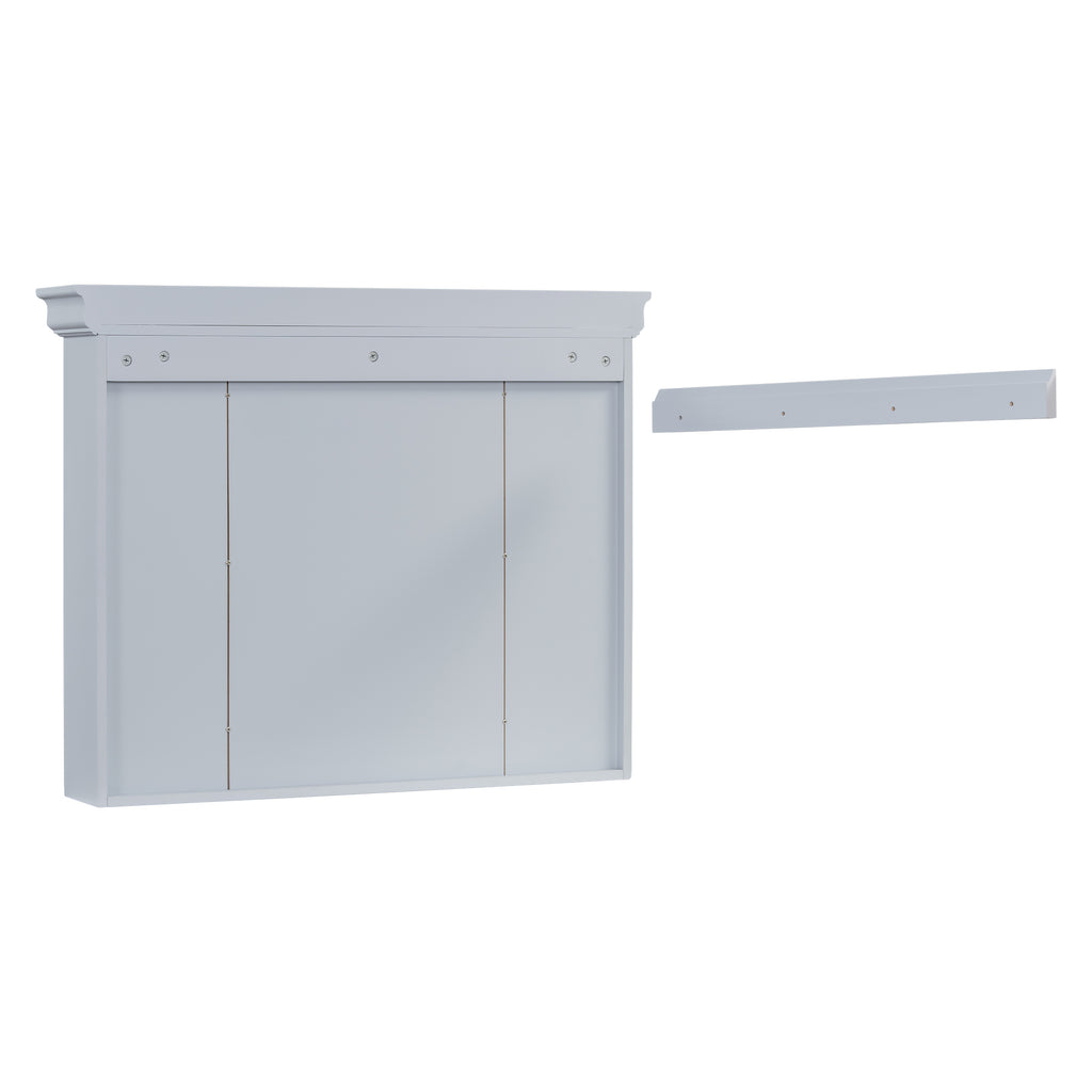 35'' x 28'' Blue Wall Mounted Bathroom Storage Cabinet with Mirror Door, Modern Bathroom Wall Cabinet with Mirror eprolo