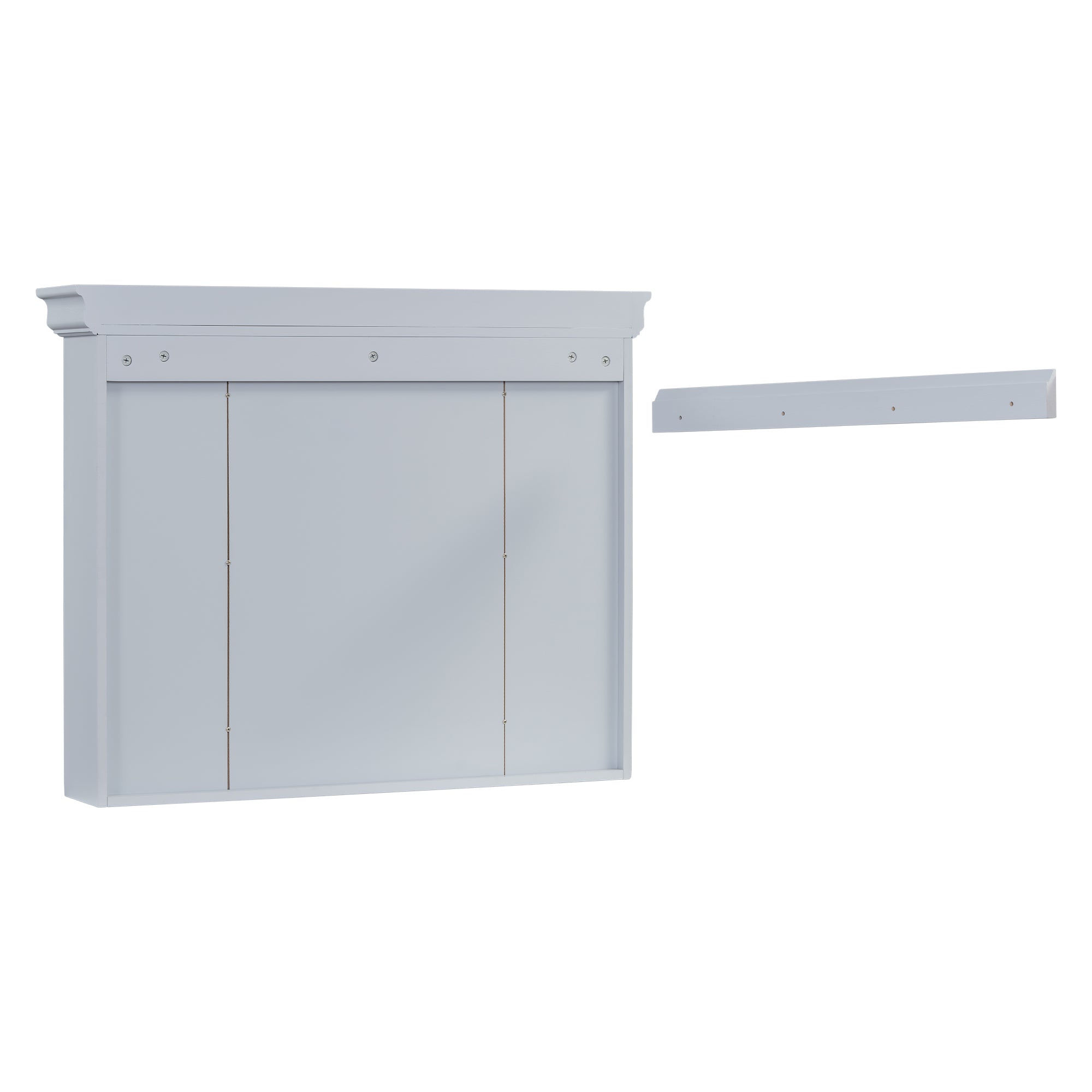 35'' x 28'' Blue Wall Mounted Bathroom Storage Cabinet with Mirror Door, Modern Bathroom Wall Cabinet with Mirror eprolo