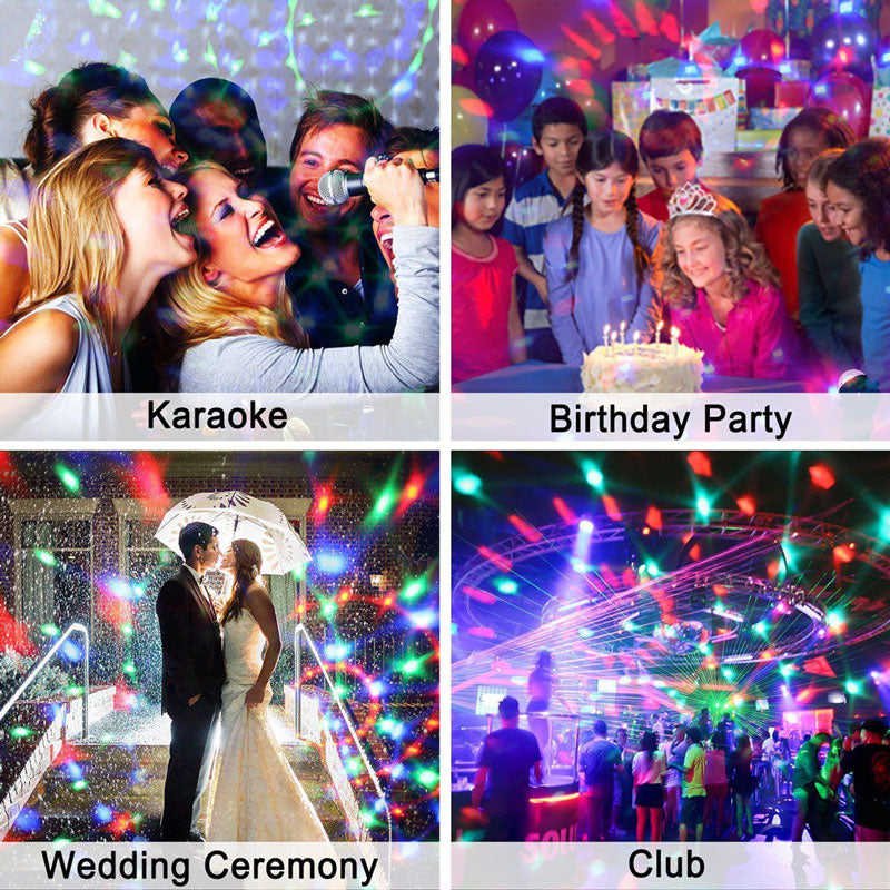 Led Disco Light Stage Lights DJ Disco Ball Lumiere Sound Activated Laser Projector effect Lamp Light Music Christmas Party eprolo