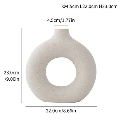 Unglazed Spotted Ceramic Vase – Modern Minimalist Decorative Accent - Shello's Creative Boutique
