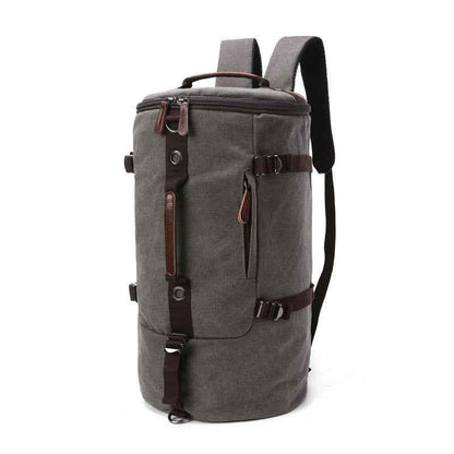 Men Travel Backpack Male Canvas Luggage Duffel Cylinder Bag Mountaineering Hiking Backpack For Men - Shello's Creative Boutique