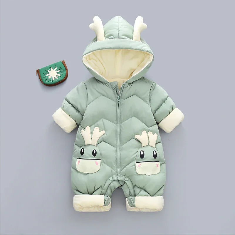 Newborn Baby Clothes Winter Climbing Clothes Baby Romper Boys And Girls One-Piece Suit Outer Wear - Shello's Creative Boutique