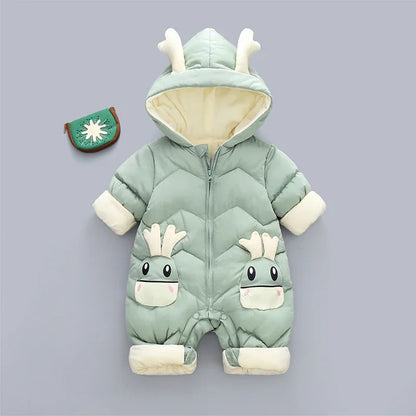 Newborn Baby Clothes Winter Climbing Clothes Baby Romper Boys And Girls One-Piece Suit Outer Wear - Shello's Creative Boutique