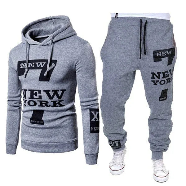 New Spring and Autumn Sweater Pants Casual Sports Couple Set Manufacturer One hand Hooded Two piece Set for Men - Shello's Creative Boutique