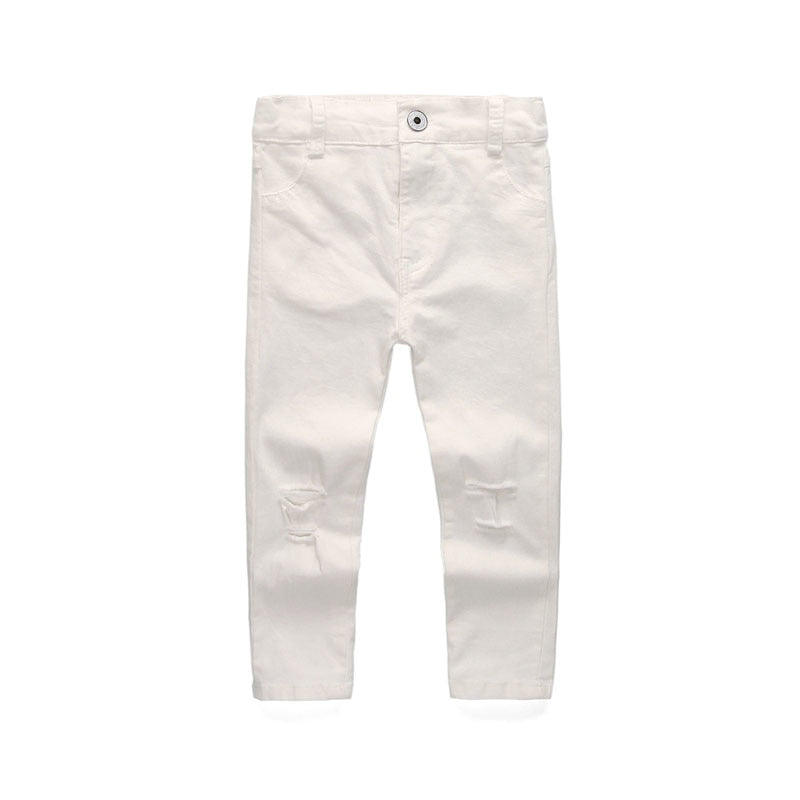 Set Tops and Pants 2 Pieces Summer Stripes Ribbon Short Sling Fashion Hole Pants European Style Children's Suits eprolo