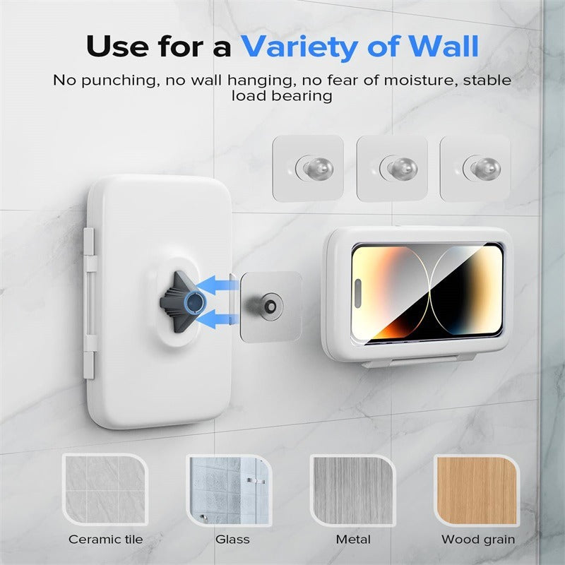 Shower Phone Box Bathroom Waterproof Phone Case Seal Protection Touch Screen Mobile Phone Holder For Kitchen Handsfree Gadget Shello Creative Boutique