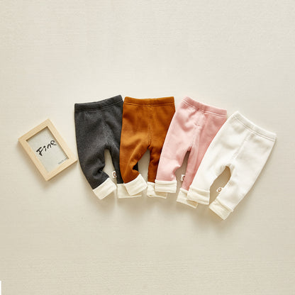 Baby fleece pants thickened winter clothes 6-12 months newborn winter 0-2 years old baby warm leggings eprolo