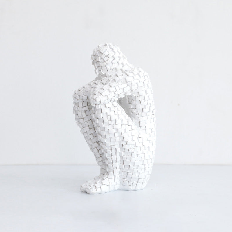Light Luxury Simple Study Figure Ornaments - Creative Home Decorations for Living Room, Office & TV Cabinet