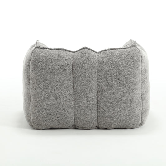 Soft Bean Bag Chair with High Resilient Foam(Chips)for living room and bedroom,Comfortable Square Lazy Sofa with Footstool eprolo