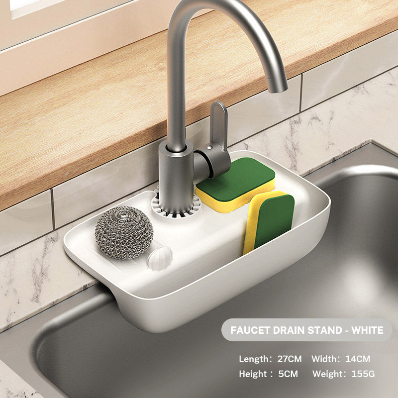 Faucet Splash Proof Drainage Rack, Sink Water Collection Pad, Kitchen Cloth, Sponge Wipe, and Drainage Storage Rack eprolo