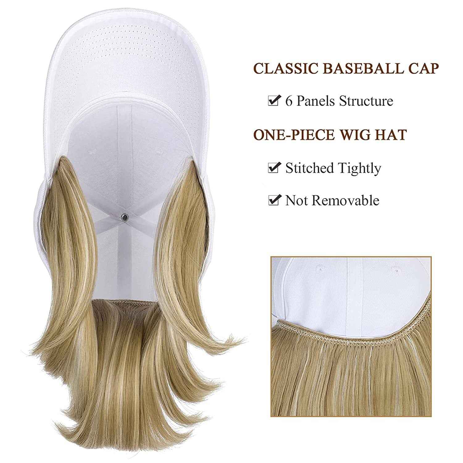 Wig Women's Hooded Wig Short Straight Hair Chemical Fiber Headcover