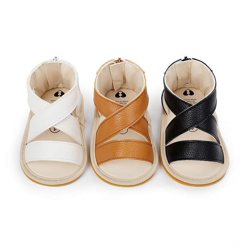Baby Boy Summer Sandals Rubber Sole Breathable Toddler Shoes 0-3-6-9-12 Months Shoes eprolo