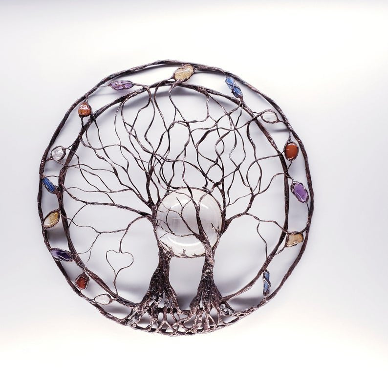 Retro Round Tree Of Life Ring Metal Pendant Wall Decoration Artwork eprolo