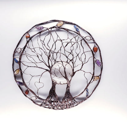 Retro Round Tree Of Life Ring Metal Pendant Wall Decoration Artwork eprolo