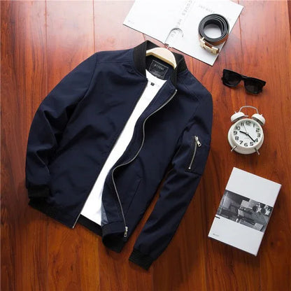 Men's Bomber Jacket - Slim Fit Streetwear Pilot Coat - Shello's Creative Boutique