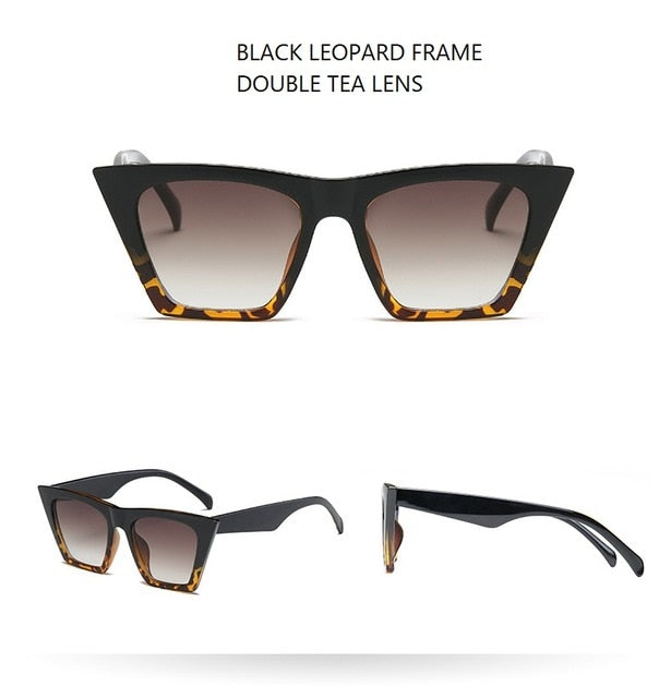 Australia Style Vintage Cat Eye Sunglasses Women 2018 Luxury Brand 90s Fashion Cateye Sun Glasses Female Lady Shades