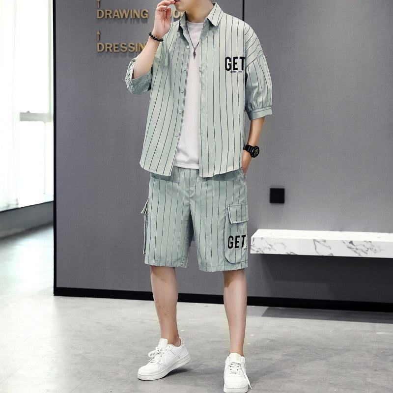 teenage five quarter pants fashionable two-piece set eprolo