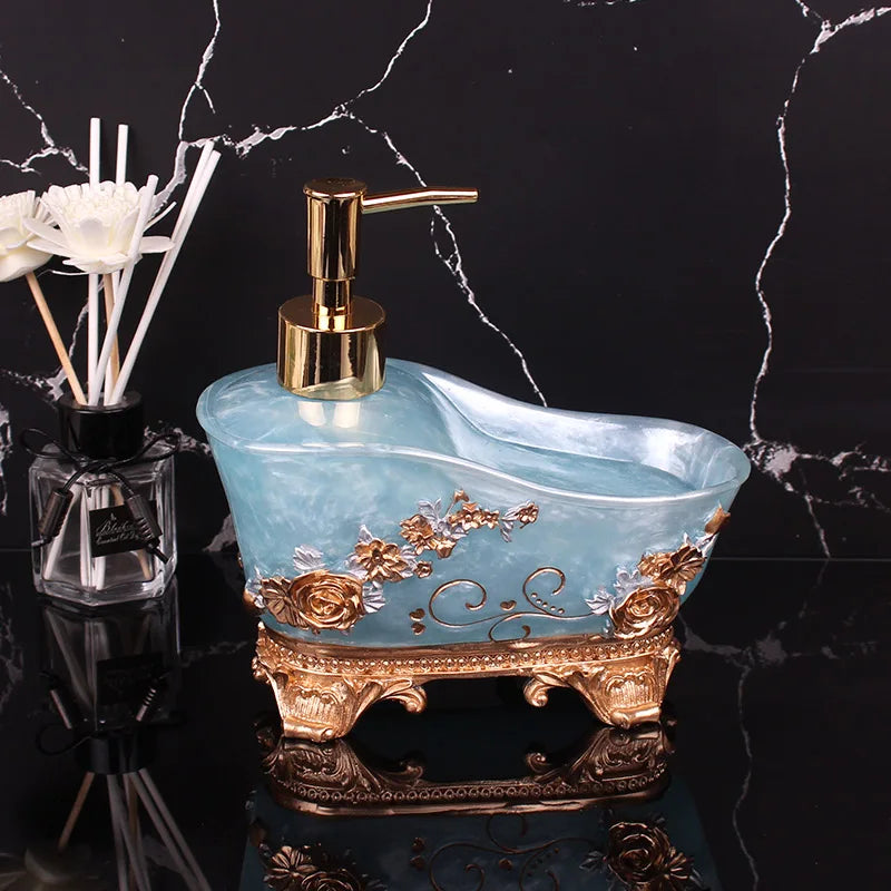 European Liquid Soap Bottle Resin Bathtub Shape Bathroom Sanitizer Bottles Shampoo Shower Gel Wristband Dispenser Accessories Shello Creative Boutique