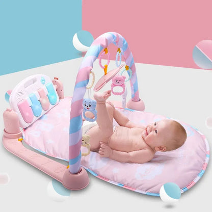 Developing Mat For Newborns Kids Playmat Baby Gym Toys Educational Musical Rugs With Keyboard Frame Hanging Rattles Mirror - Shello's Creative Boutique