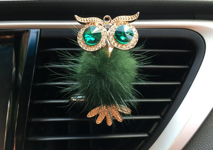 1Pcs Crystal Owl Car Air Freshener Auto Outlet Perfume Clip Interior Accessories Car-styling Vent Solid Fragrance Diffuser eprolo