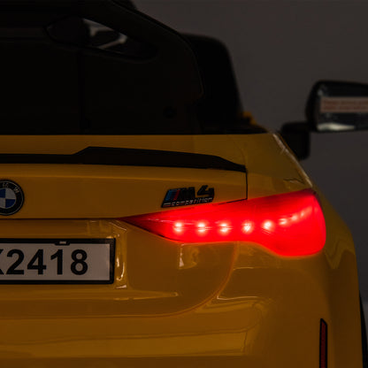 Yellow BMW M4 12v Kids ride on toy car 2.4G W/Parents Remote Control Three speed adjustable eprolo