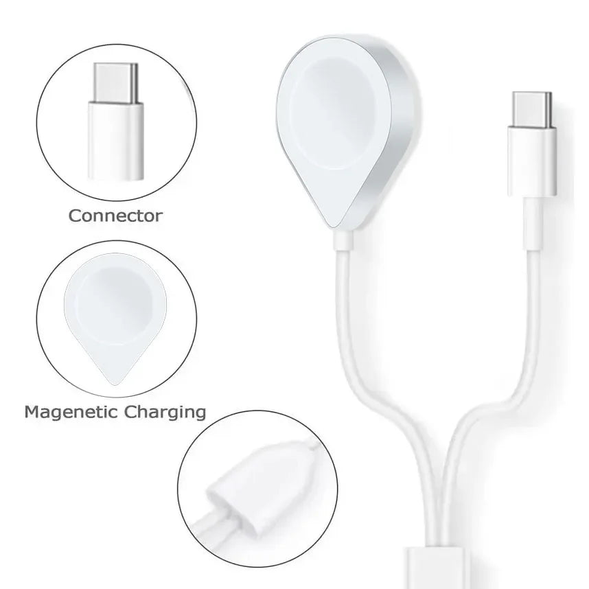 3 in 2 USB C Cable for Apple Watch Charger iPhone Charger Fast Charging Cable Compatible with iWatch Ultra/SE/9/8/7/6/5/4/3/2/1 eprolo