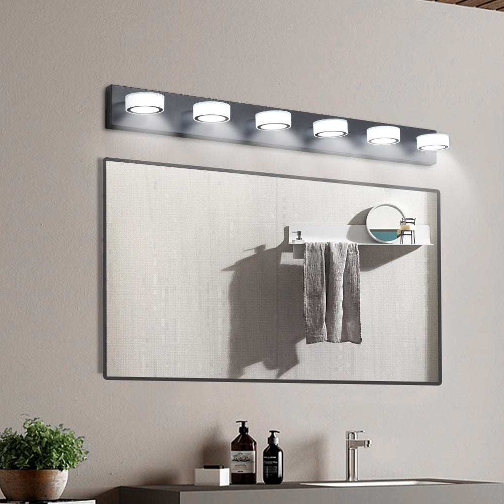 LED Modern Black 6-Light Vanity Lights Fixtures Over Mirror Bath Wall Lighting eprolo
