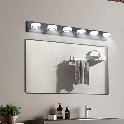 LED Modern Black 6-Light Vanity Lights Fixtures Over Mirror Bath Wall Lighting - Shello's Creative Boutique