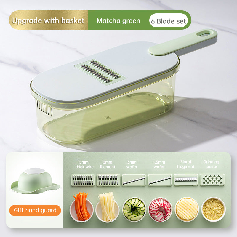 New Multifunction Vegetable Cutter With Basket And Brush Portable Slicer Chopper Kitchen Tools eprolo