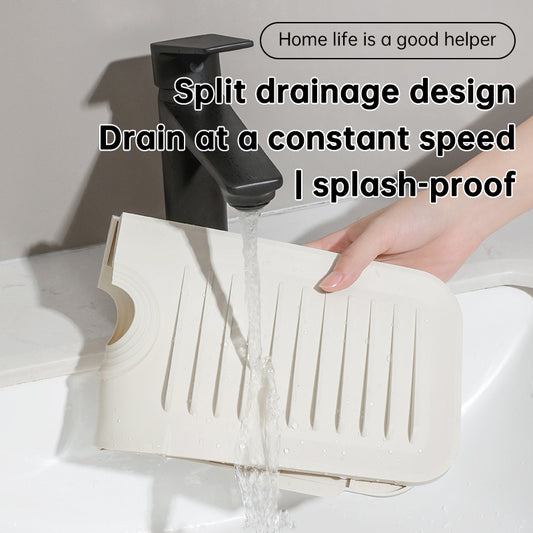 Silicone Drain Pad Faucet Drain Pad Kitchen Countertop Sink Drain Splash Proof Device eprolo