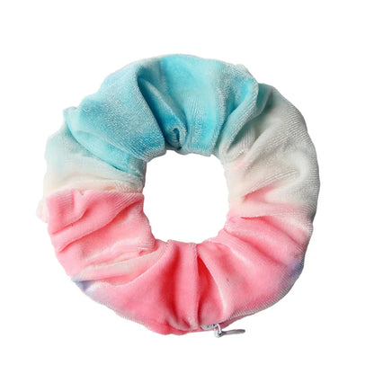 Tie dye velvet zipper large intestine loop - Shello's Creative Boutique