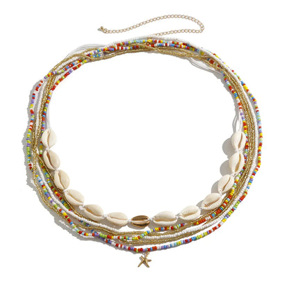 Mermaid Princess Shell Beads Waist Chain Beach Ocean Wind Waist Chain Starfish Body Chain - Shello's Creative Boutique