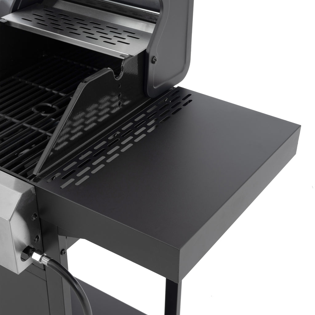 2+2 multifunctional gas barbecue grill and covered grill combination for outdoor cooking - barbecue, barbecue, pizza. eprolo