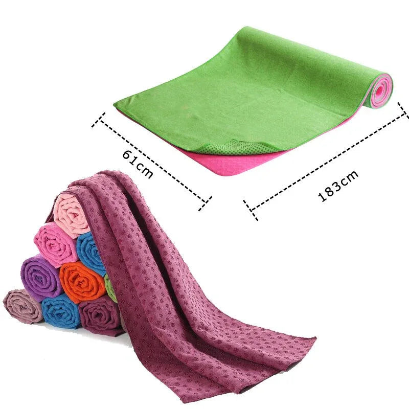 YOUGLE Non Slip Yoga Mat Cover Towel Blanket For Fitness Exercise Pilates Training - Shello's Creative Boutique