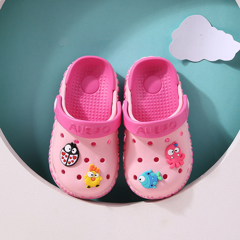 New Children's Hole Shoes Baby Children's Shoes Boys And Girls Summer Cute Outer Wear Toddler Soft Bottom Sandals And Slippers eprolo
