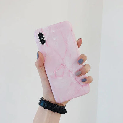 Luxury Marble Case For iPhone 7 Case Soft Silicone Back Cover For iPhone 6 6S 7 Plus 8 Plus Coque iPhone X XR XS Max Case Cover - Shello's Creative Boutique