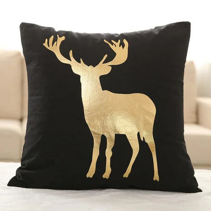 Luxurious Gold Foil Velvet Pillow Cover - Elegant 45x45cm Cushion - Shello's Creative Boutique