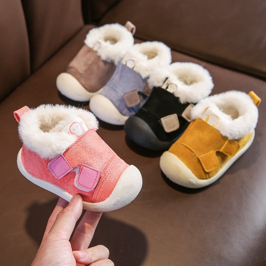 Infant Toddler Boots Winter Warm Plush Baby Girls Boys Snow Boots Outdoor Comfortable Soft Bottom Non-Slip Child Kids Shoes eprolo