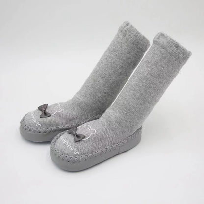 Spring and Autumn Baby Floor Socks Middle Tube Anti-slip Children's Toddler Shoes Combed Cotton Newborn 0-3 Years Old Socks eprolo