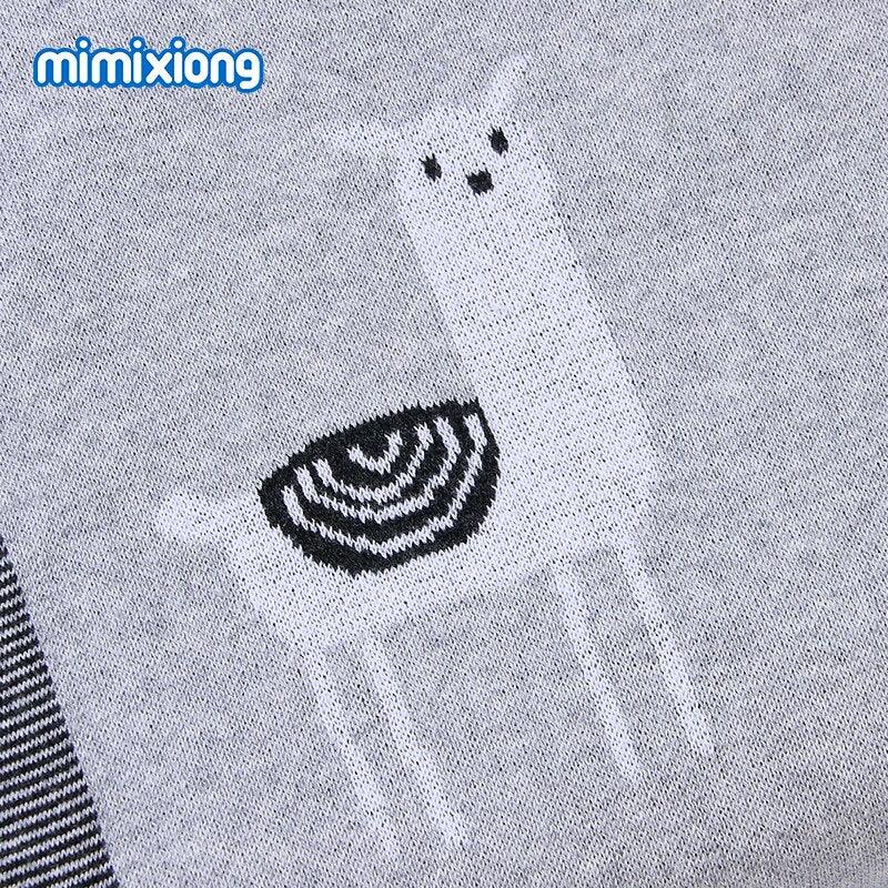 Baby Knitted Blanket 100x80cm - Soft Cartoon Swaddle Wrap for Newborns - Shello's Creative Boutique