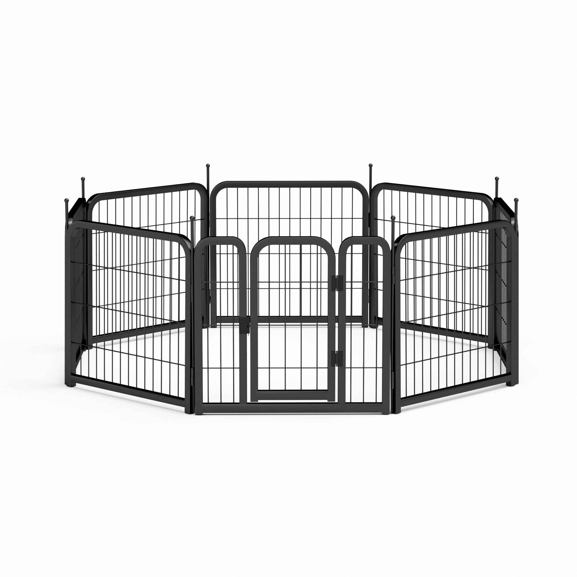 8-Panel Dog Fence - 24" Portable Indoor/Outdoor Pet Pen