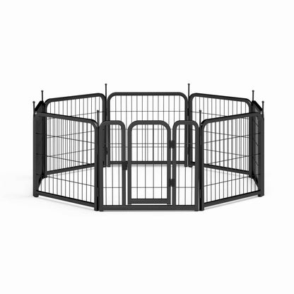 8-Panel Dog Fence - 24" Portable Indoor/Outdoor Pet Pen