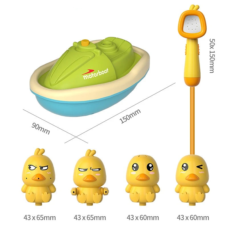 Cute Duck Electric Water Spray Bathroom Bathing Toys Baby Bath Toys Kids Bath And Shower Bathtubs Interactive Boy girl Gifts Shello Creative Boutique