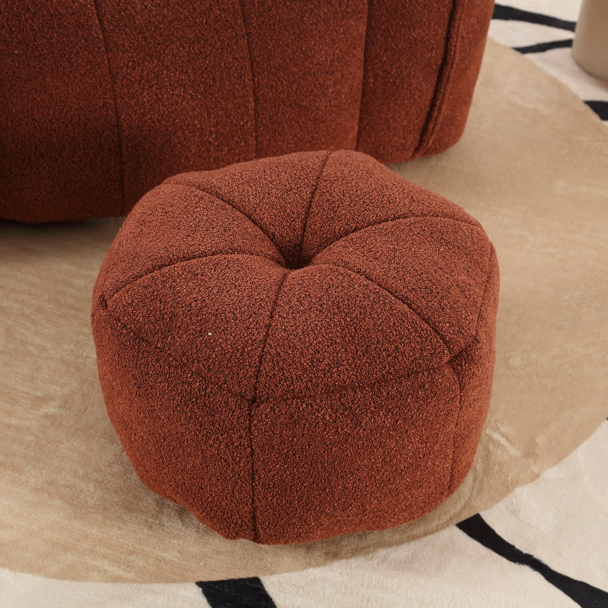 Soft Bean Bag Chair with High Resilient Foam(Chips)for living room and bedroom Comfortable Square Lazy Sofa with  Footstool eprolo