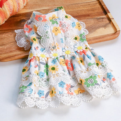 Floral dress dog Clothes skirt Super for dogs Clothing pet Outfits Shello Creative Boutique