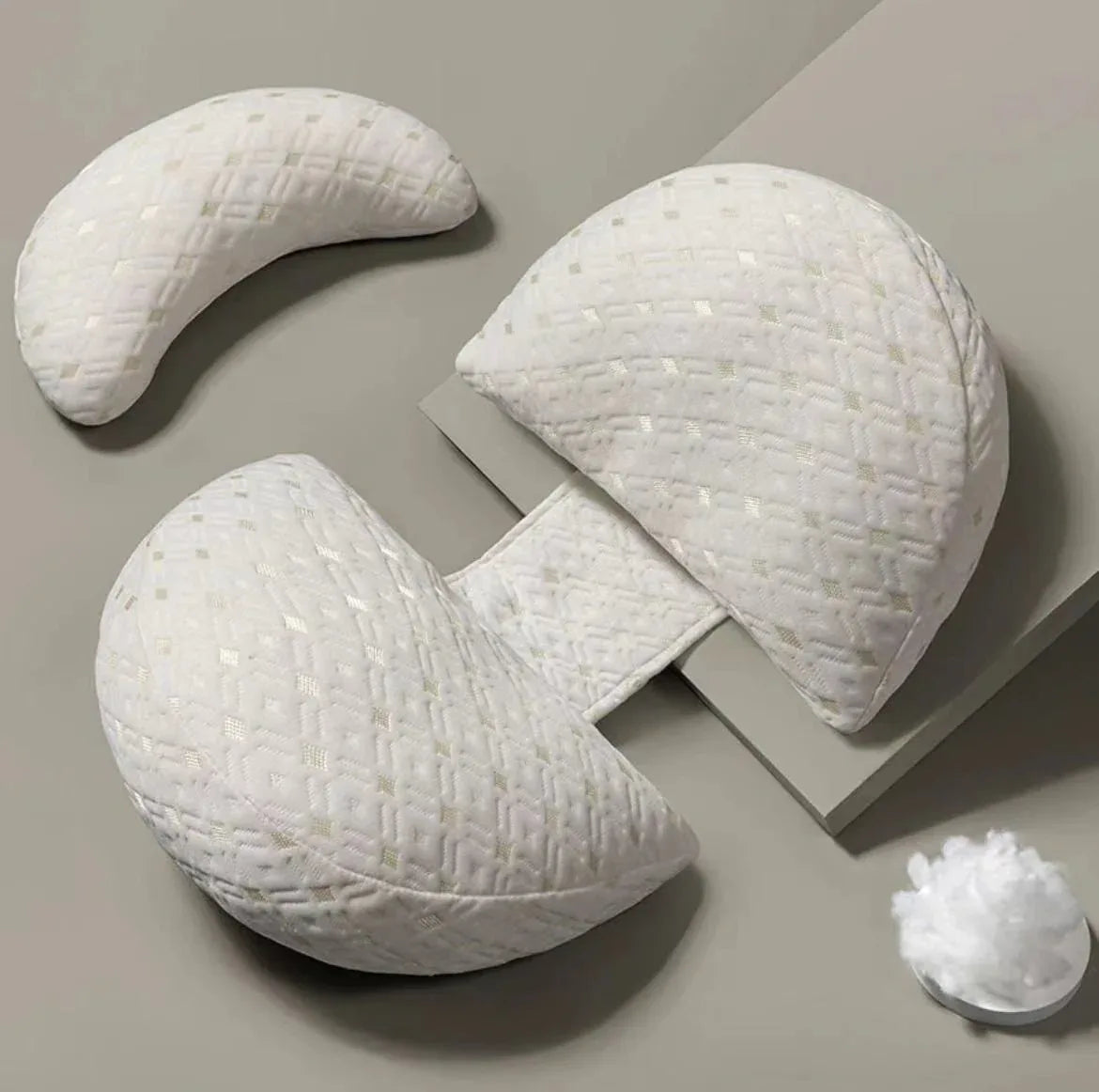 U-Shaped Pregnancy Pillow - Side Sleeping Support & Comfort - Shello's Creative Boutique