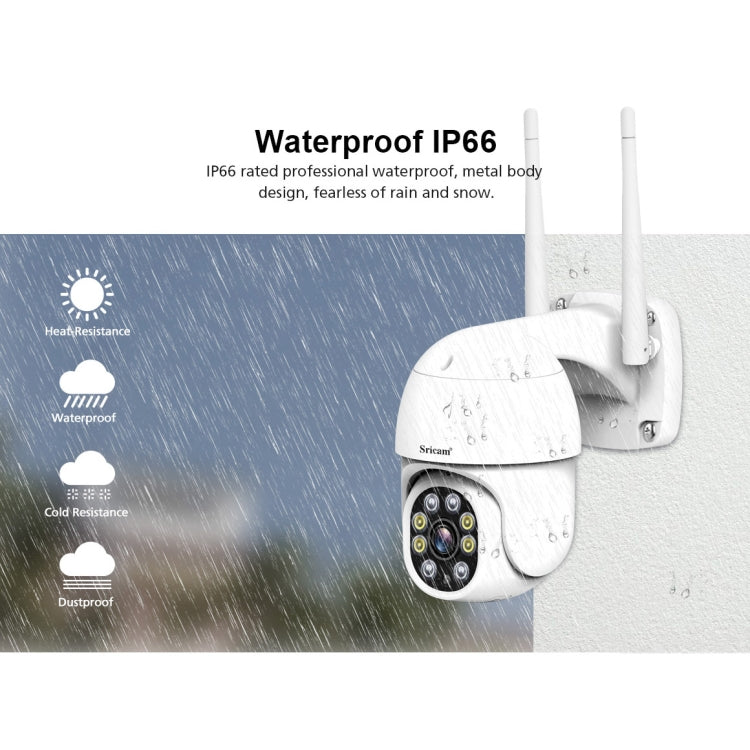 Sricam SP028 1080P HD Outdoor PTZ Camera, Support Two Way Audio / Motion Detection / Humanoid Detection / Color Night Vision / TF Card, US Plug, SP028 AU Plug, SP028 EU Plug, SP028 UK Plug, SP028 US Plug - Shello's Creative Boutique