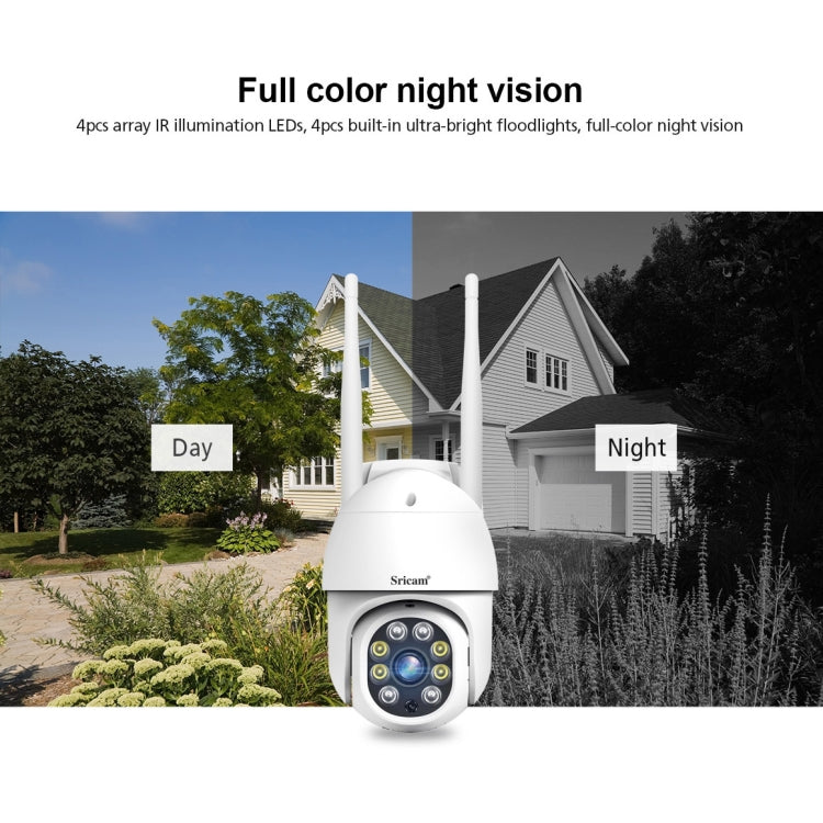 Sricam SP028 1080P HD Outdoor PTZ Camera, Support Two Way Audio / Motion Detection / Humanoid Detection / Color Night Vision / TF Card, US Plug, SP028 AU Plug, SP028 EU Plug, SP028 UK Plug, SP028 US Plug - Shello's Creative Boutique